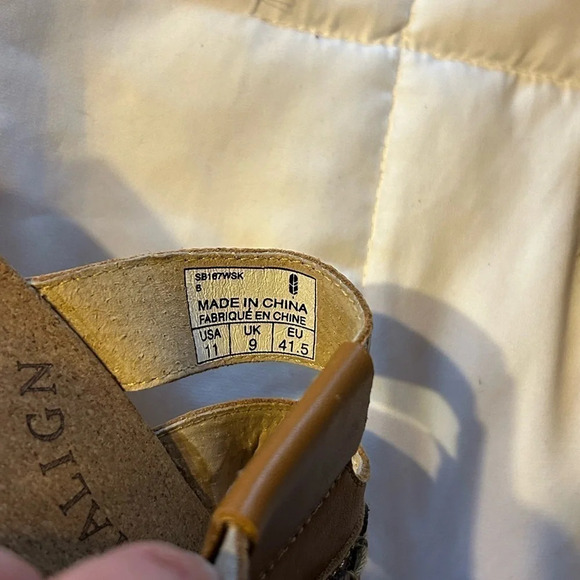 Revitalign Womens 11 Sofia Slide Sandals Brown Leather Snakeprint Cork Footbed - Picture 3 of 5